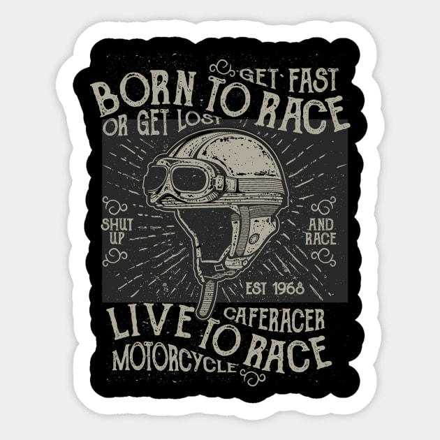 Cafe Racer Motorcycle Coffee Racer Motorbike Club Sticker by MrWatanabe